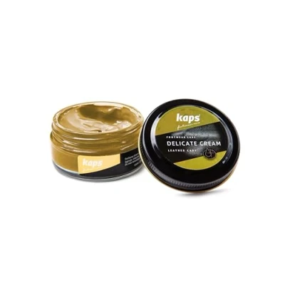 Immagine di Kaps Crema per la Cura delle Scarpe, Intensiva e Nutrimento Pelle, Delicate, 70 Colori (108 Ocra)
