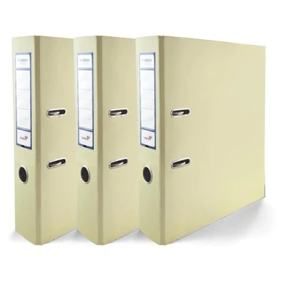 Immagine di Netuno 3 Raccoglitori portadocumenti formato A4 Ekobox Premium Edition Meccanismo dorso 75 mm a 2 Anelli con Leva
