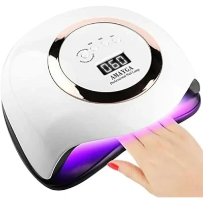 Immagine di AMAYGA Lampada Unghie UV LED,168W Fornetto per Manicure/Pedicure Permanente Smalto Semipermanente 4 Timer con 10s/30s/60s/99s Display LED Automatico Sensore