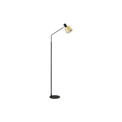 Immagine di Lampada da terra Lindby Vlada, 144 cm, ottone, nero, metallo