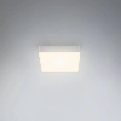 Immagine di Briloner Lampada da soffitto a LED senza cornice, plafoniera LED, luce superficie, temperatura di colore bianco caldo, 157x157x36 mm, argento