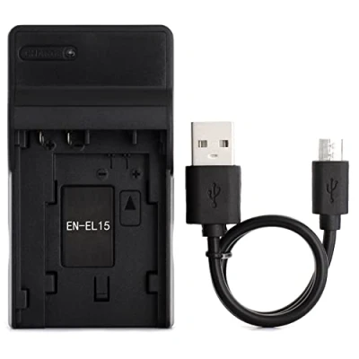 Immagine di EN EL15 USB Caricatore per Nikon 1 V1, D500, D600, D610, D7000, D7100, D7200, D750, D800, D800E, D810, D810A Fotocamera e Altro