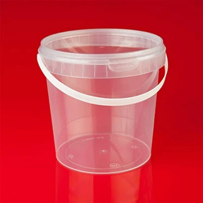Immagine di Trendfinding 48 secchi da 1 l con coperchio in plastica trasparente, adatti per uso alimentare