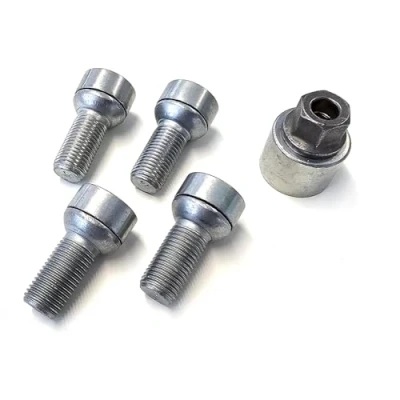 Immagine di Skoda, set di bulloni antifurto per ruote e cerchioni originali, M14 x 1,5 27, 000071597C