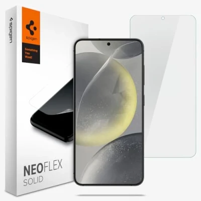 Immagine di Spigen NeoFlex Solid Pellicola compatibile con Samsung Galaxy S24, 2 Pezzi, PET, Applicazione Bagnata, Alta Reattività, Custodia Compatibile, Anti graffio