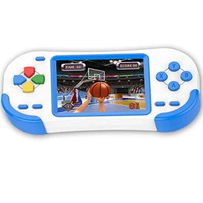 Immagine di Bornkid Console di Gioco Portatile per Bambini Videogioco Retrò classico HD 220 Incorporato Display da 3 Pollici Sistema Arcade Ricaricabile Regalo Compleanno Anziani (Blu)