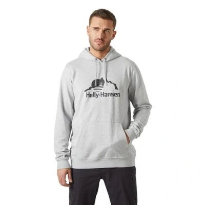 Immagine di Helly Hansen Felpa con Cappuccio Nord Graphic, Uomo, 952 Grigio Melange, L