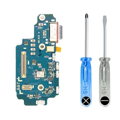 Immagine di MMOBIEL Connettore Dock Compatibile con Samsung Galaxy S22 Ultra 5G 6.8 inch 2022 Presa di Ricarica USB C Audio Jack/Microfono/Antenna Ricambio incl. Cacciaviti