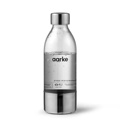 Immagine di Bottiglia Aarke (450 ml) per Gasatore d’acqua Carbonator 3, senza BPA con Dettagli in Acciaio