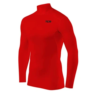 Immagine di TCA Hyperfusion Compression Base Layer Maglia Manica Lunga sotto da Ragazzo Collo Alto Rosso (Collo Alto), 6 8 Anni