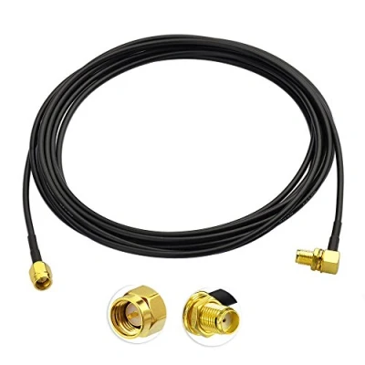 Immagine di Bingfu Cavo SMA Prolunga Antenna 4G 3 m Maschio a Femmina ad Angolo Retto RG174 Coassiale per Modem Router Cellulare LTE RC FPV Multicopter TX RX GPS Bluetooth Rete Senza Fili
