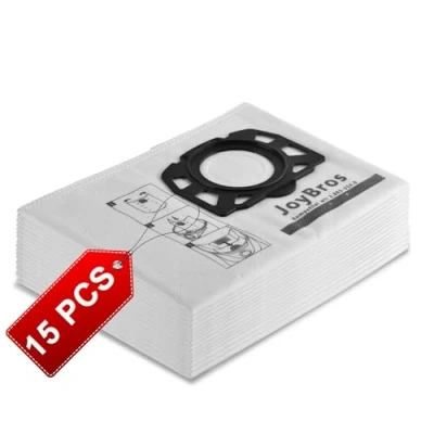 Immagine di JoyBros 15 Sacchetti per Aspirapolvere Kärcher WD 3 S V 17/4/20 KFI 357 2.863 314.0 2 Plus KWD 3V KWD1 SE4001 SE4002