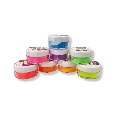Immagine di NEON SET 8 pigmenti in polvere per effetti Neon/Fluo di qualità, compatibili con resine epossidiche, candele, slime e tanti altri materiali