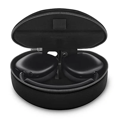 Immagine di WOOLNUT Custodia in pelle per AirPods Max: su misura, magnete modalità a bassa potenza, ricarica interna, esterno pieno fiore, interno microfibra super morbida, cerniera metallo