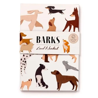 Immagine di Puckator Quaderno A5 a Righe in Carta Riciclata Cani Barks Dog