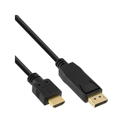 Immagine di InLine 17187 Cavo convertitore DisplayPort a HDMI, 0,3 m, colore: Nero