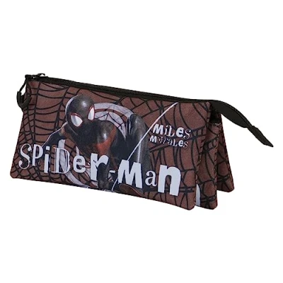 Immagine di Karactermania Spiderman Blackspider Triple Large Astuccio per bambini, Taglia: One Size, Rojo