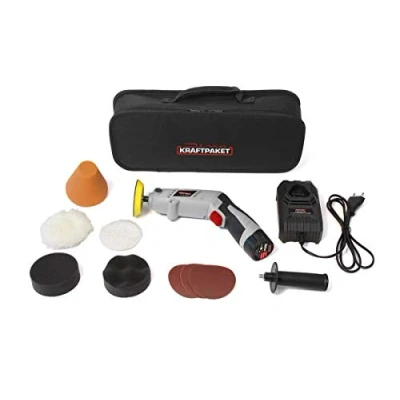 Immagine di Dino KRAFTPAKET Multiplex Drehbar in Stabform 640256 Lucidatrice rotativa a batteria 10.8 V 100 W 400 3000 giri/min 80 mm