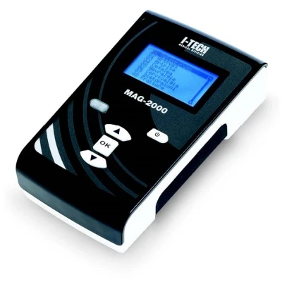 Immagine di I TECH MAG 2000, per Magnetoterapia Domiciliare e Professionale, 2 canali da 150 Gauss cad, 35 Programmi, Fascia Elastica a 3 Solenoidi, Borsa il Trasporto, Alimentatore Manuale