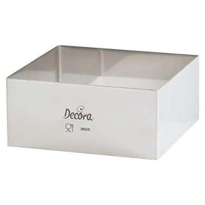 Immagine di Decora 26 x H 4,5 cm 0063783 Quadrato Inox, 4.5 in Acciaio Inossidabile, Argento