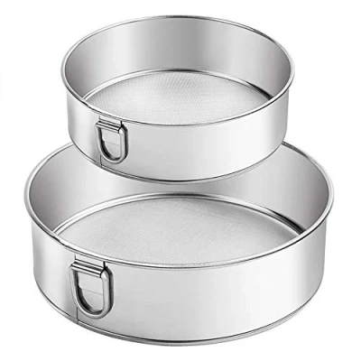 Immagine di Webake Set di 2 setacci per farina, da 15/20 cm, in acciaio inox