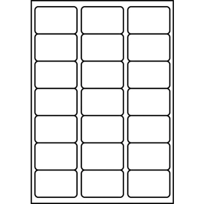 Immagine di SmithPackaging etichette autoadesive A4, 21 per foglio, 100 fogli, 63,5 x 38,1 mm, 2100