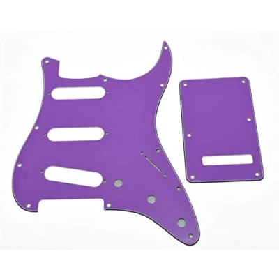 Immagine di Dopro 11 fori Strat SSS battipenna ST piastra posteriore Trem copertura per USA/messicano FD viola 3 strati