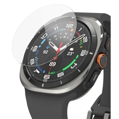 Immagine di Ringke Vetro Temperato Proteggi Schermo (4 Pezzi) Compatibile con Samsung Galaxy Watch Ultra 47mm, Pellicola Protezione Tempered Glass HD Trasparente Anti Graffio Infrangibile R10