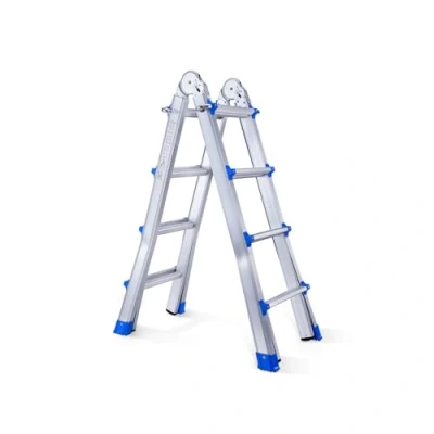 Immagine di TREPPE Scala articolata pieghevole telescopica multifunzione alluminio 4 x gradini 3,98 m