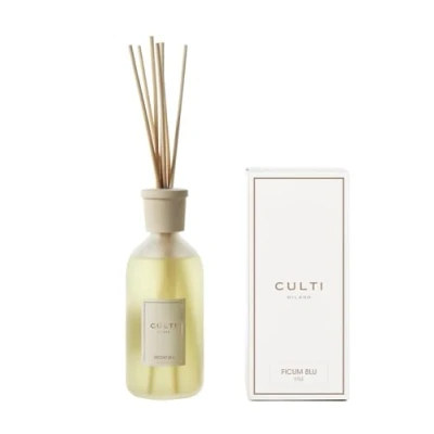 Immagine di Diffusore bastoncini Stile da 500 ml CULTI MILANO Fragranza FICUM BLU limone, fico, patchouli. Durata 4 mesi Metratura 20 mq