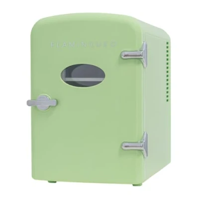 Immagine di Flamingueo Frigorifero Piccolo Mini Frigo 4L, 12V/220V, da Camera, Raffreddamento e Riscaldamento, Ufficio