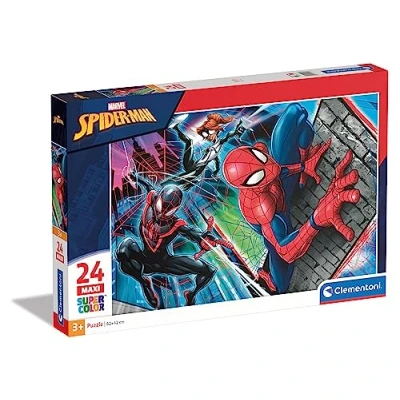 Immagine di Clementoni Spiderman Spider Man Sonic Supercolor Puzzle, Multicolore, 24 Pezzi, 24497
