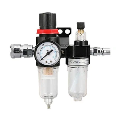 Immagine di Mdurian 1/4&quot; pressione aria separatore acqua Riduttore di per compressore pneumatico Componenti Filtro regolatore Lubrificatore Olio gas processore Valutare