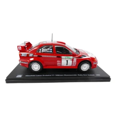 Immagine di OPO 10 Auto in Miniatura riprodotta Scala 1/24 Compatibile per Mitsubishi Lancer Evolution VI #1 MAKINEN Rally Nuova Zelanda 1999 RVQ14