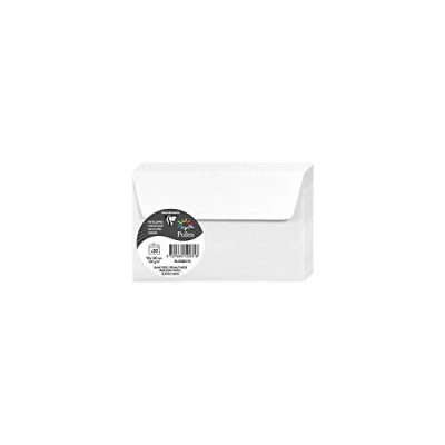 Immagine di Clairefontaine 50031C Pacco da 20 Busta autoadesive Formato 9x14cm 120g/m² Colore bianco iridescente InvitI Eventi e Corrispondenza Gamma Pollen Carta Premium Liscia