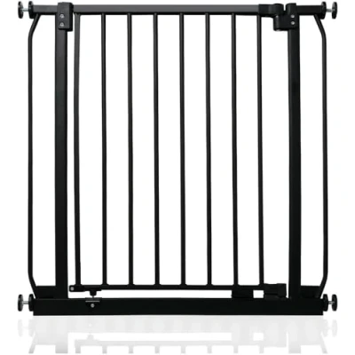 Immagine di Safetots Elite Cancellino di Sicurezza, 71cm 80cm, Nero Opaco, Cancelletto Sicurezza a Pressione per Scale, Bambini Porte, Barriera Installazione Facile