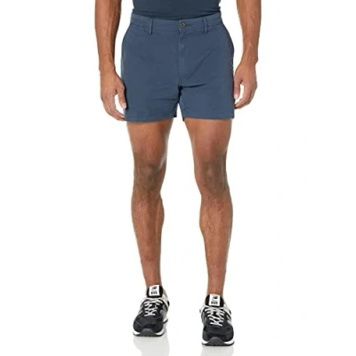 Immagine di Amazon Essentials Pantaloncini Chino Elasticizzati Aderenti da 13 cm con Parte Anteriore Piatta (in Precedenza Goodthreads) Uomo, Blu Marino, 31W