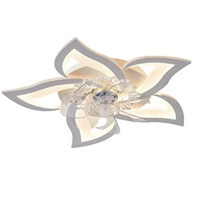 Immagine di MONIK 100W DC Ventilatore da Soffitto con Luce E Telecomando Diametro Silenzioso Plafoniera LED Dimmerabile Ceiling Lamp Ventilatori Lampada 6 Velocita per Camera Letto