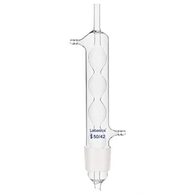 Immagine di Labasics Allihn Condensatore Reflusso per Soxhlet Estrattore, Borosilicato Vetro Estrazione con 52/42 Inferiore Joint 250 mm Giacca Lunghezza Laboratorio