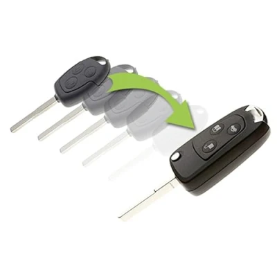Immagine di Jongo Kit conversione in Guscio per chiave pieghevole compatibile con Ford Transit, Connect, Fiesta, Fusion, Focus, C Max, S Galaxy, Mondeo, Ka chiavi plip auto telecomando 3 pulsanti