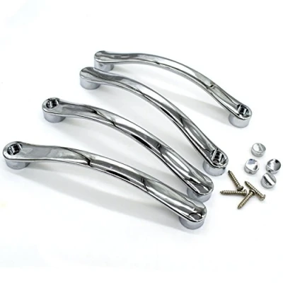 Immagine di YUANQIAN Maniglie di ricambio per porta doccia, cromate, curve, coppia