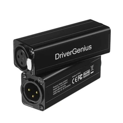Immagine di DriverGenius X Shield Isolatore di Rumore Ad Anello Terra XLR a Canale Singolo (Passivo, M/F) Eliminatore Ronzio per Interfacce Audio, Console Missaggio (2 Pezzo/Pacchetto)