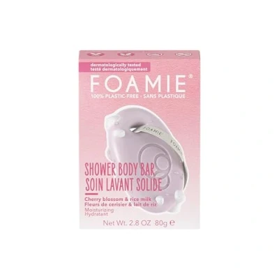 Immagine di Foamie doccia schiuma solido per tutti i tipi di pelle, un rituale sakura con latte riso che idrata intensamente la pelle senza plastica 80g