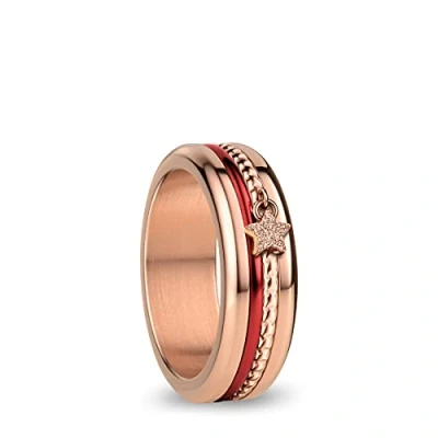 Immagine di BERING, Set di Anelli Intercambiabili da Donna, in Oro Rosa e Rosso con L&#039;Esclusivo Sistema Twist &amp; Change, Murray