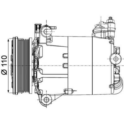 Immagine di MAHLE ORIGINAL ACP 1357 000P Compressore Aria Condizionata 7VS16ic 12 PAG 46 YF R 1234yf, 134a con anello tenuta senza vite spurgo olio VOLVO: V60 I