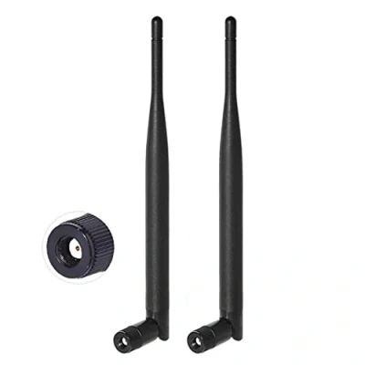 Immagine di Bingfu Antenna WiFi 2,4GHz 5GHz 5.8GHz Dual Band 6dBi Mimo RP SMA Maschio per Router Extender Range Mini PCI Express PCIE Scheda di Rete Wireless Videocamera Telecamera WiFi,2 Pacchi