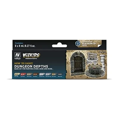 Immagine di Acrylicos Vallejo WizKids Dungeon Depths 214959 80251 Set di colori, 8 x ml