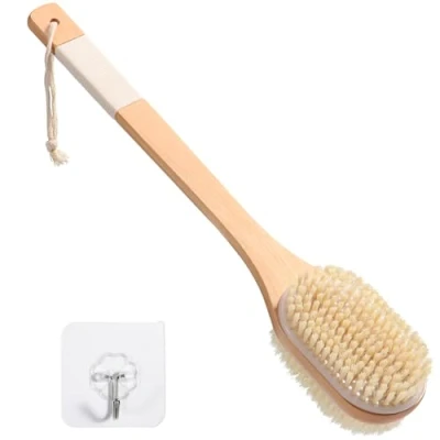 Immagine di Blendura Spazzola Schiena Doccia Manico Lungo, Corpo Bagnato e Asciutto Setole Morbide Esfoliante Corpo, Lunghezza 43 cm
