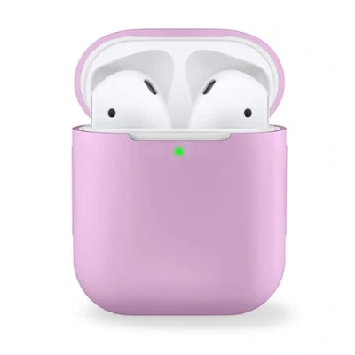 Immagine di MyGadget Cover in Silicone Morbido Custodia Compatibile con Apple AirPods 1 e 2 Generazione Case per Cuffie Auricolari Skin Gomma Lavanda