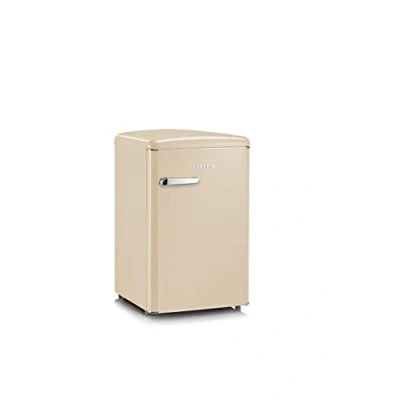 Immagine di SEVERIN RKS 8833 Mini Frigorifero Retrò 108L, piccolo e silenzioso con diversi scomparti, Congelatore 13L portabottiglie, 37 dB, Classe energetica D, Crema